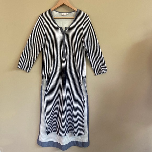 Anthropologie Tops - Anthropologie Navy PostMark Striped Dress/Tunic